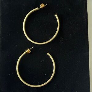 Dean Davidson Brushed Gold Hoop Earrings